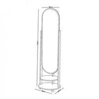 مرآة متحركة عصرية مع أرفف تخزين كافية