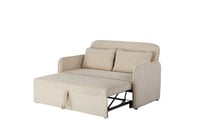 كنبة استرخاء مزدوجة قابلة للتحول إلى سرير – بيج