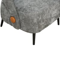 كرسي مفرد فاخر قماشي رمادي