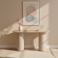 كونسول مودرن بيج وخشب – أناقة عصرية للمداخل وغرف ا...