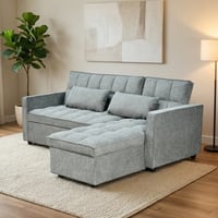 كنبة زاوية مودرن قماش قابلة للتحويل إلى سرير – رما...
