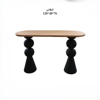 كونسول مودرن أسود وخشب – تصميم فني فريد للمداخل وغ...