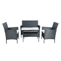 جلسة حديقة 4 مقاعد اسود