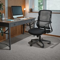 كرسي مكتب مودرن دوار قابل للتعديل أسود