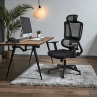 كرسي مكتب مودرن دوار قابل للتعديل أسود