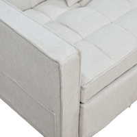 كنبة زاوية مودرن قماش قابلة للتحويل إلى سرير – بيج