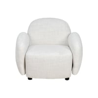 طقم كنب 2 مقعد فاخر مع كرسيين دوار وثابت أوف وايت