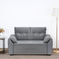 كنبة قابلة للتعديل إلى سرير -رمادي