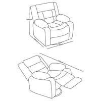 كرسي استرخاء هزاز دوار- رمادي فاتح