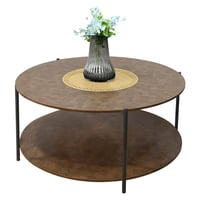 طاولة خدمة مفرد دائري - بني غامق -2 دور