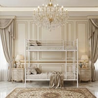 هيكل سرير دورين معدني أبيض 90×190 سم