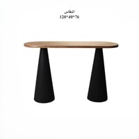 كونسول مودرن أسود وخشب – تصميم معاصر للمداخل وغرف...