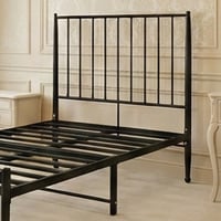 هيكل سرير معدني أسود 90×190 سم