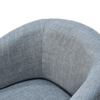 كرسي مفرد فخم قماش بأرجل خشب مودرن رمادي غامق