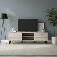 وحدة تلفاز مودرن خشبية بيج 160 سم