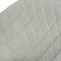 كرسي مفرد مودرن قماشي بقاعدة معدنية أوف وايت