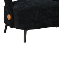 كرسي مفرد فاخر قماشي أسود