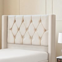 سرير خشبي بتنجيد مخملي عصري 90×190 سم