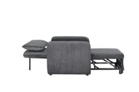 كرسي قابل للتعديل لسرير 2*1 مفرد رمادي غامق