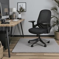 كرسي مكتب مودرن دوار قابل للتعديل أسود