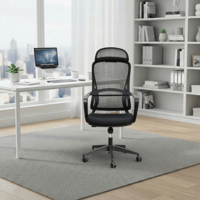 كرسي مكتب مودرن دوار قابل للتعديل أسود