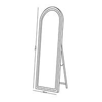 مرآة استاند مضيئة بإطار ذهبي 170×60 سم