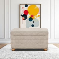 صندوق سجاد عصري بقماش بيج