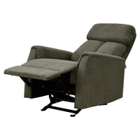 كرسي استرخاء هزاز فخم قماشي بيهكل معدني زيتي