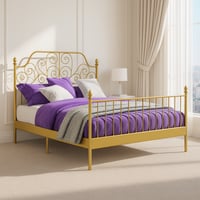 هيكل سرير نافيرا ذهبي 140x200 سم