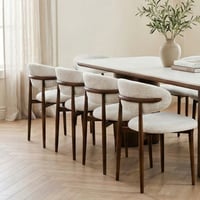 طاولة طعام مودرن سطح سيراميك مع قاعدة خشبية 8 كراس...