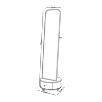 مرآة استاند عصرية مع خزانة مدمجة خشبية