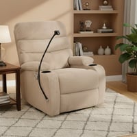 كرسي اوى استرخاء هزاز دوار قماشي بحامل جوال بيج