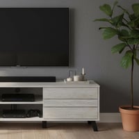 وحدة تلفاز مودرن خشبية رمادي 160 سم