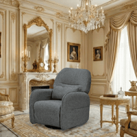 كرسي استرخاء فخم هزاز دوار قماشي مودرن