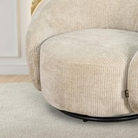 كرسي استرخاء دوار قماشي فاخر كافيه