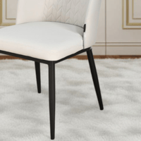 كرسي مفرد مودرن جلد بارجل معدنية رمادي