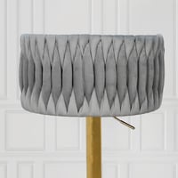 كرسي بار قماش مخمل رمادي