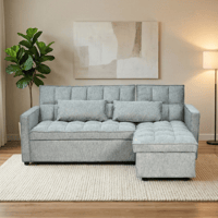كنبة زاوية مودرن قماش قابلة للتحويل إلى سرير – رما...