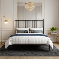 سرير معدني 200x180 سم اسود