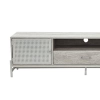 وحدة تلفاز خشبية مودرن رمادي 180 سم