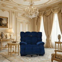 كرسي الغيمة استرخاء فخم هزاز دوار بحامل جوال أزرق