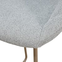 كرسي بار عصري قماش بقاعدة معدنية رمادي فضي