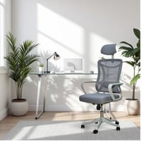 كرسي مكتب دوار رمادي