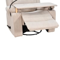 كرسي استرخاء هزاز دوار بطاولة وحامل جوال بيج