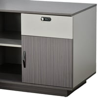 مكتب خشبي تنفيذي مع وحدة تخزين