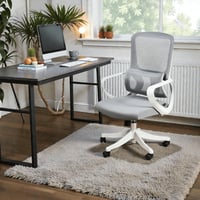 كرسي مكتب مودرن دوار قابل للتعديل رمادي