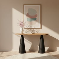 كونسول مودرن أسود وخشب – تصميم معاصر للمداخل وغرف...