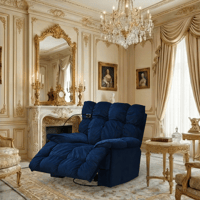 كرسي الغيمة استرخاء فخم هزاز دوار بحامل جوال أزرق