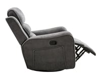 كرسي جابر استرخاء هزاز دوار فاخر - رمادي غامق