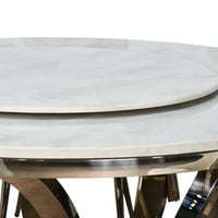 طاولة طعام فاخرة سطح رخام دوار 10 كراسي رمادي